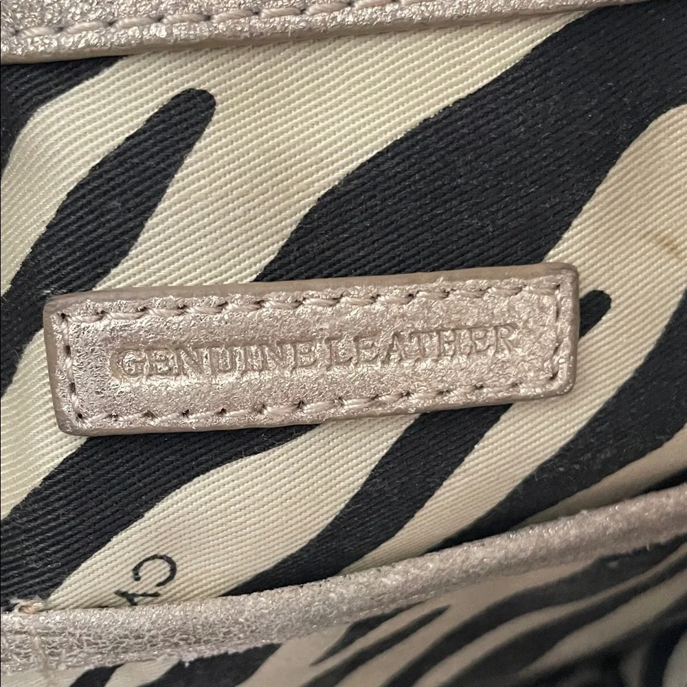 Cynthia‎ Rowley Metallic Gold Tote with Black Handles